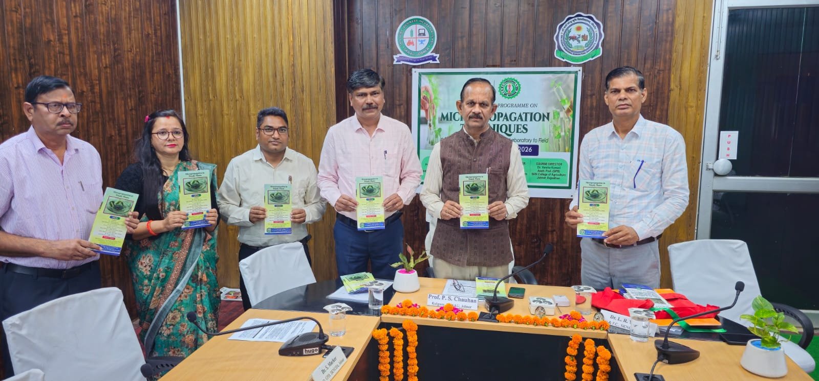 Valedictory session of 7 days training program on Micropropagation Technology and release of three folders, 29.09.2026